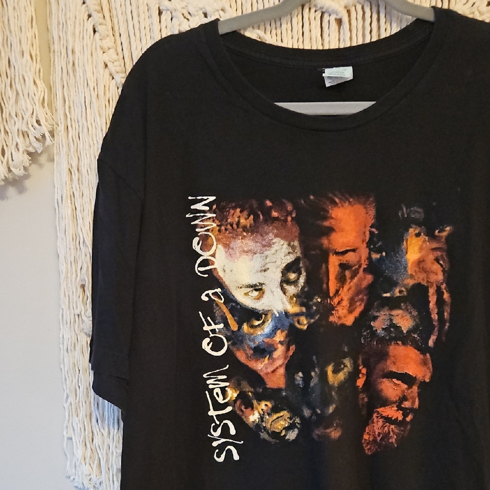 System Of A Down Pacifica Black Graphic Tee with Vibrant Design